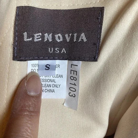 LENOVIA USA PROM DRESS Evening Gown Party Ivory Gold Lace Gemstone Midi Lady S - Picture 5 of 10